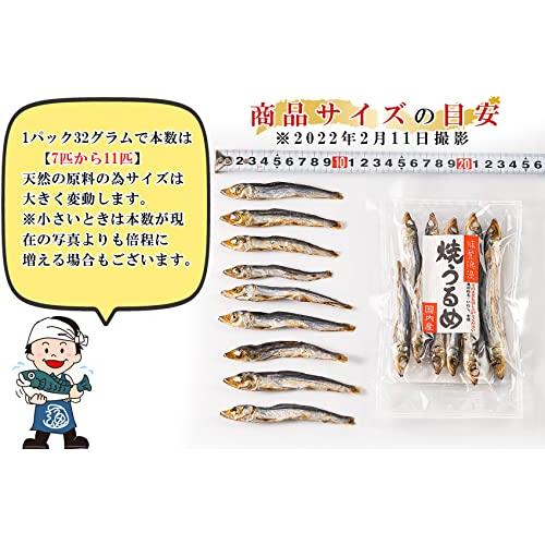 うめ海鮮 国産 干物 小魚 焼きうるめ 32g×3個（ 無添加 塩のみ ）焼 うるめいわし 丸干し めざし うるめ おつまみ メザシ ひもの イワシ