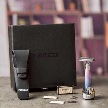 【兩週年特仕款】尊爵四件組雙刃刮鬍刀禮盒-獨角獸 客製化 刻字 送禮 生日 男生 男性 禮物推薦 聖誕節 交換禮物