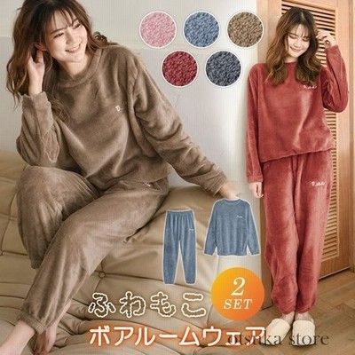 ヴィジョン ストリートウェア ルームウェア レディース 秋 冬 秋冬 上下セット もこもこ パジャマ フリース 無地 防寒 寒さ対策 部屋着 ナイト ウェア トップス ボトムス 通販 Lineポイント最大get Lineショッピング
