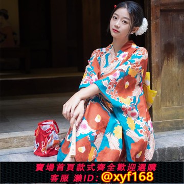 {可打統編 保固一年}和服改良女日式覆古風正裝傳統女裝拍照衣服日本神明少女夏季春夏