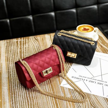 包包女迷你時尚菱格磨砂斜挎包