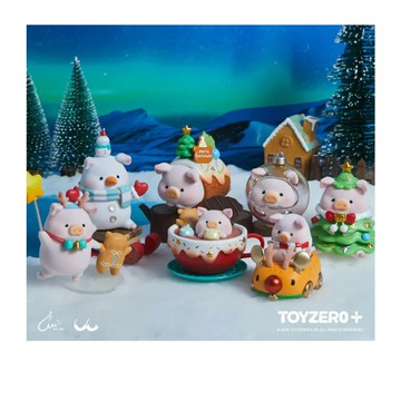 TOYZEROPLUS 罐頭豬LULU 聖誕小鎮系列盲盒手辦公仔盒玩 (單入隨機出貨)