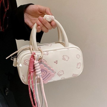 kitty包包 新款HelloKitty少女粉嫩腋下波士頓單肩凱蒂包高顏值斜挎女包