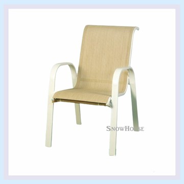 雪之屋 鋁合金中背沙網椅(白管/咖啡管)沙網布色以現貨為主/休閒椅/戶外椅/涼椅 A10A04
