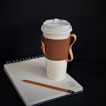 愛地球咖啡杯套 (簡約款) - 棕色