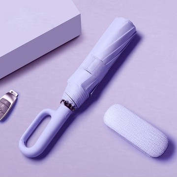 機能環扣抗風抗UV摺疊自動傘(多色選)