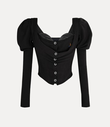 Vivienne Westwood Bea Corset Cardigan Wool Black 40 Women