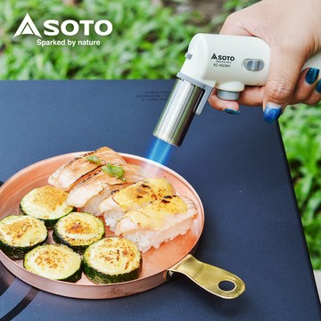 日本SOTO 填充型炙燒噴槍KC-402WHEXP  單手用/附底座/日本製造瓦斯噴槍