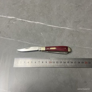 卡秀D2 外貿代工正品庫存瑕疵戶外老貨口袋刀骨柄收藏把玩水果刀