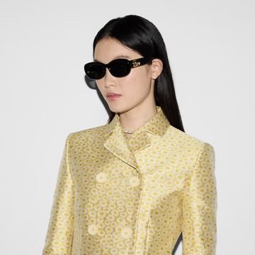 【GUCCI 古馳】方形膠框太陽眼鏡(GG1829SK-001 GG LOGO 系列)