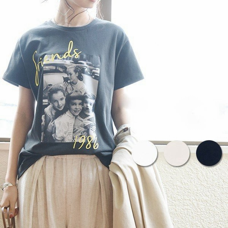 Tシャツ カットソー 半袖 トップス フォトプリント おしゃれ レディース 代 30代 40代 おしゃれ 通販 Lineポイント最大0 5 Get Lineショッピング
