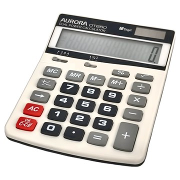 AURORA 震旦 DT850 計算機  12位數超大型顯示螢幕 雙電源模組太陽能&電池  1個