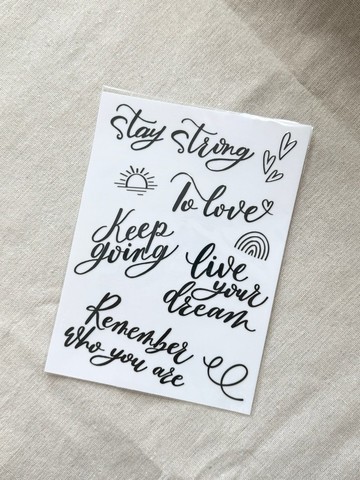 手寫轉印貼紙 款式2