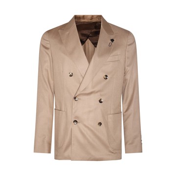 Lardini - Camel Cashmere And Wool Blend Blazer