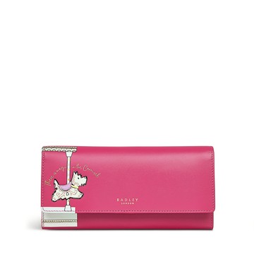 Radley London Womens Leather Magic Carousel Large Flapover Matinee - Pink