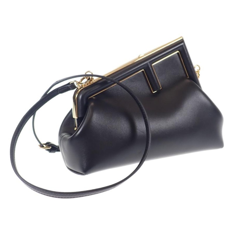 FENDI フェンディ ファーストスモール クラッチバッグ ショルダーバッグ 2way 8BP129ABVEF0KUR ナッパレザー ブラック  レディース【ISEYA】 | LINEブランドカタログ