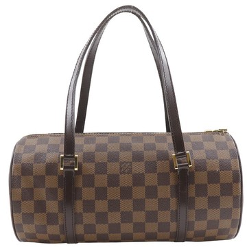 【日本直送】路易威登 LOUIS VUITTON Papillon 手提包 N51304 Damier Ebene 帆布 棕色 女性【二手】