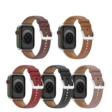 【真皮錶帶】適用 Apple Watch SE 11 10 38mm 40mm 41mm 42mm 透氣 復古皮腕帶