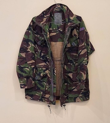 英國公發迷彩防風拉鍊夾克 軍用外套大衣A款 英國製 老品完整