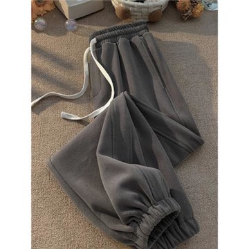 褲子男款春秋潮流百搭休閑褲男士寬松束腳運動褲美式復古重磅衛褲