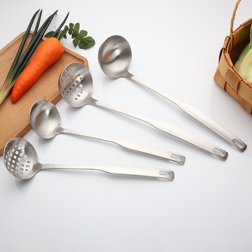 小慶火鍋勺湯勺漏勺套裝 加厚不銹鋼麻辣燙勺商用防燙長柄盛湯勺