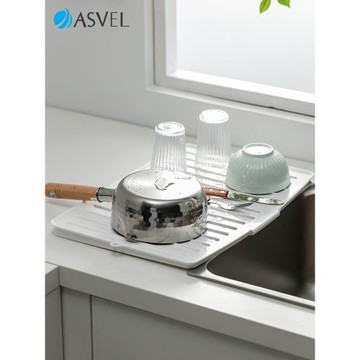 日本asvel塑料托盤廚房水槽置物架筷子碗碟收納架家用臺面水杯架