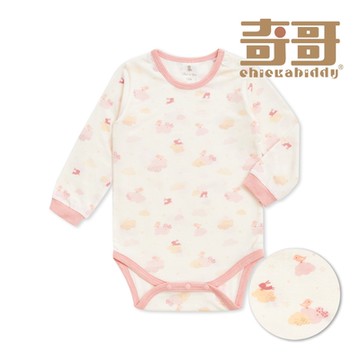 奇哥 Chic a Bon 嬰幼童裝 漫漫星空長袖側開包屁衣/兔裝-滋潤美麗纖維布(12-24個月)