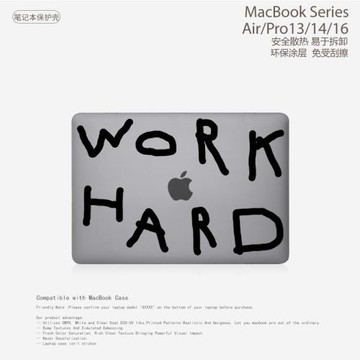 努力工作WORK簡約個性小眾字母男款M5保護套適用蘋果Macbook Neo筆記本電腦保護殼M5Air13 Pro14 16.2寸Pro13