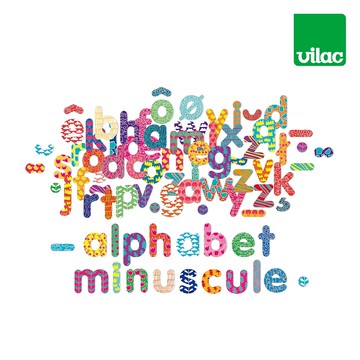 法國 vilac磁片遊戲組字母小寫+字母大寫+數字 3入組