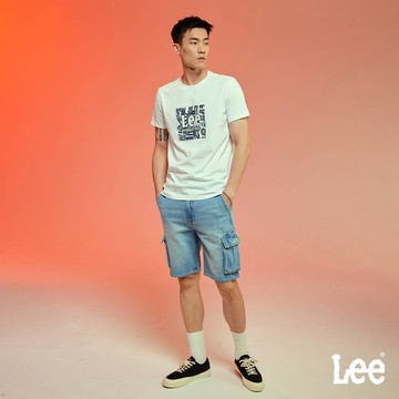 Lee 工裝牛仔短褲 男 中藍洗水 LB422020894
