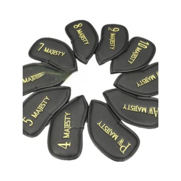 高爾夫球桿套 鐵桿組帽套球桿保護套馬路曼PU皮刺繡桿套