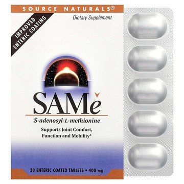 Source Naturals, SAMe，400 毫克，30 片腸溶片