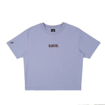 KANGOL 女 短版經典繡花T 6522101091