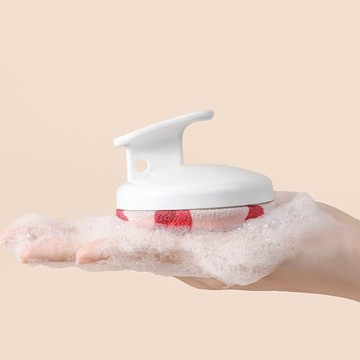 手握式搓澡刷/沐浴去角質按摩刷(附替換搓布2入) 單一規格