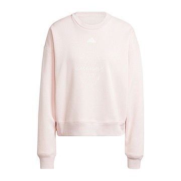 Adidas W BLUV Q3 SWT IY1455 女 長袖上衣 休閒長袖 落肩 舒適 穿搭 粉紅