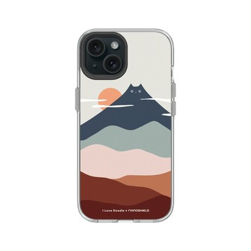iPhone 15 Clear 透明 - ilovedoodle (Lim Heng Swee) - Cat Landscape - Mountain 貓咪山