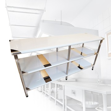 家購2尺x6尺三層圓角430不鏽鋼桌/料理桌/工作桌/工作台580040-410台灣製