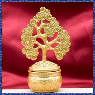 🙏🏻師父過爐 開光加持🔥批發招財搖錢樹轉轉家居客廳辦公室擺件發財樹擺件沙金工藝品代發