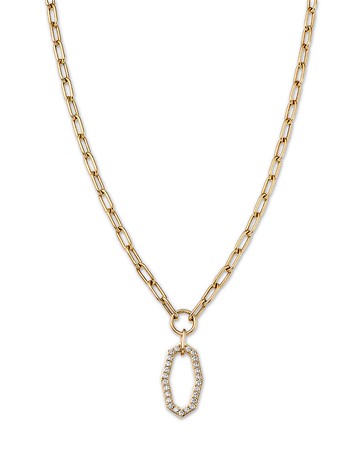 Bloomingdale's Fine Collection Diamond Geometric Pendant Necklace in 14K Yellow Gold, 17