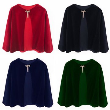 MINI FAIRY 秋冬金絲絨披肩/外搭防風保暖/遮住胳膊/絲絨薄款