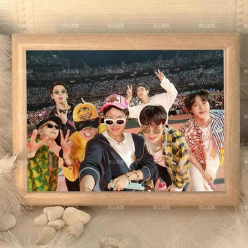 偶像周邊 BTS防彈少年團合照相框周邊擺件擺臺周邊 禮物 創意 愛豆周邊 bts周邊 bts週邊 擺飾 bts 周邊