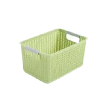 PS MALL 長款仿藤編收納籃 小(27*19*14cm)置物籃 2入(顏色隨機出貨)