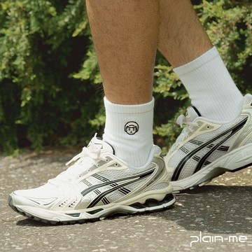 plain-me [NORITAKE安全帽頭像刺繡] 中筒襪 襪子 白襪 配件 長襪 [CRV2940-241]