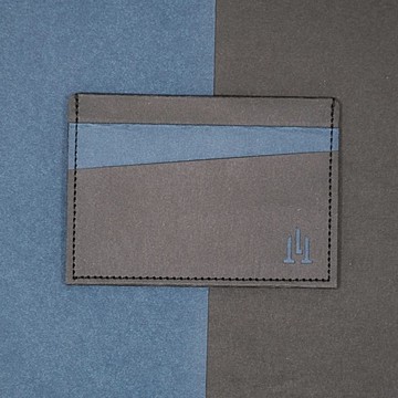 LOGINHEART｜全防護屏蔽感應卡夾 紳士黑藍 名片夾 5卡層皆受屏蔽 防盜刷 防消磁 台灣製造獨家精品