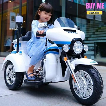 【可坐人警車款】兒童電動車 三輪車 玩具車 摩托車 早教音樂 搖擺功能 充電遙控 1-6歲寶寶適用 室內外遊樂