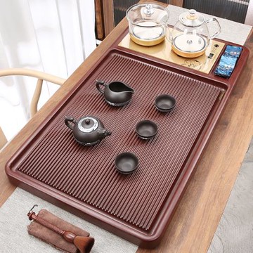 電木茶盤家用電膠木托盤現代簡約輕奢功夫茶具燒水壺一體茶臺茶海