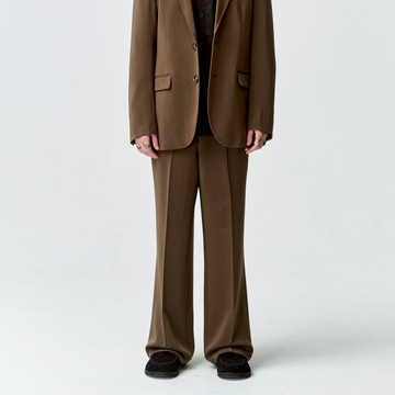 經典款咖色寬西裝褲 | 00022410103