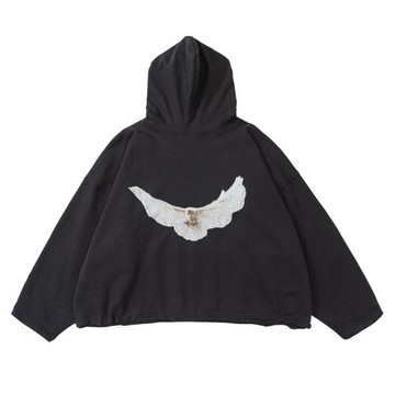 鴿子印花連帽衛衣男女同款