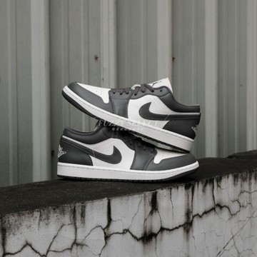 【逢甲 FUZZY】Air Jordan 1 Low 深灰白 男鞋 553558-044 女鞋 553560-044
