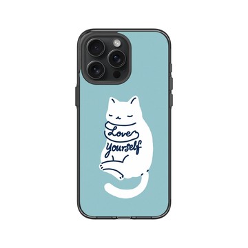iPhone 15 Pro Max Clear 酷墨灰 - ilovedoodle (Lim Heng Swee) - Mindful Cat - Love Yourself